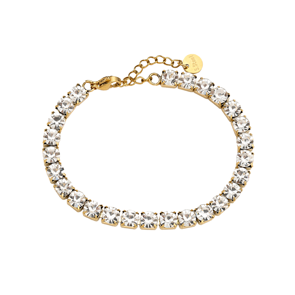 Crystal Luxe Tennis Bracelet 14K Plated