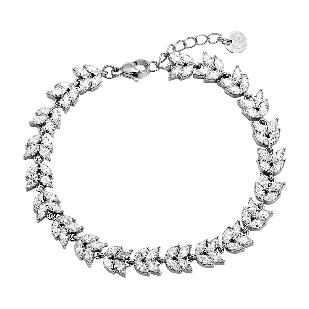 Golden Leaf Eternity Bracelet 14K Plated